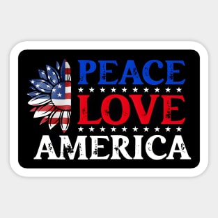 Peace and Love Sticker